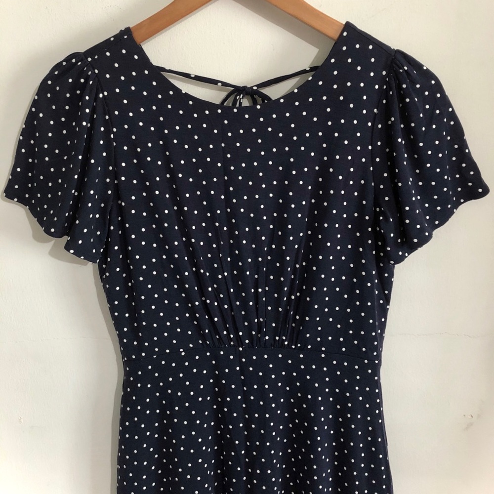 🆕LOFT | Dotted Tie-Back Dress w/Pockets 💕